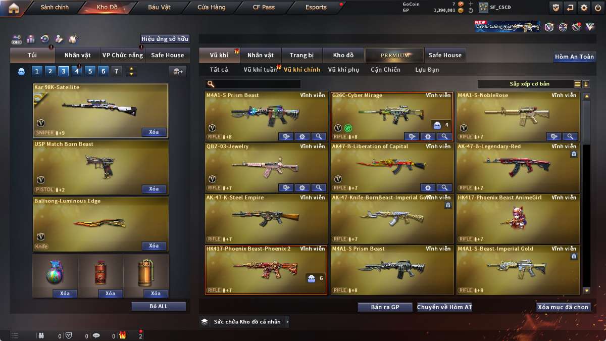shop acc cf uy tin gia re